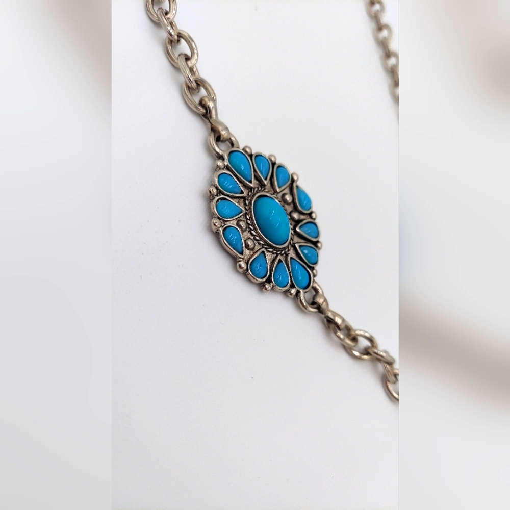 Turquoise color chain belt 42"